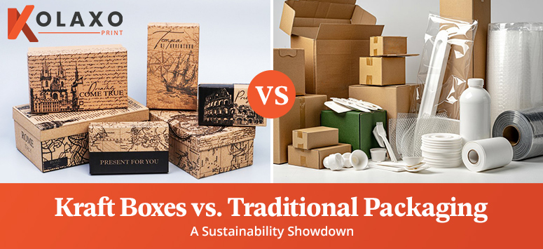 Kraft Boxes vs. Traditional Packaging: A Sustainability Showdown